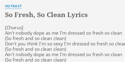 so fresh so clean lyrics|so fresh clean version.